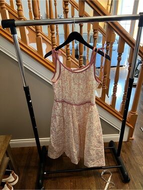 Gal Meets Glam Pink Paisley Sundress with Pink Trim Norah